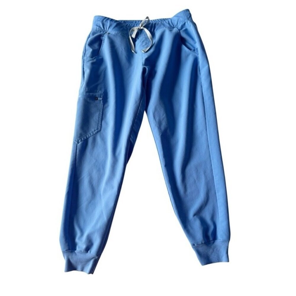 Figs Women's Sz MP Zamora Cell Blue Technical Collection Scrub Pants Joggers